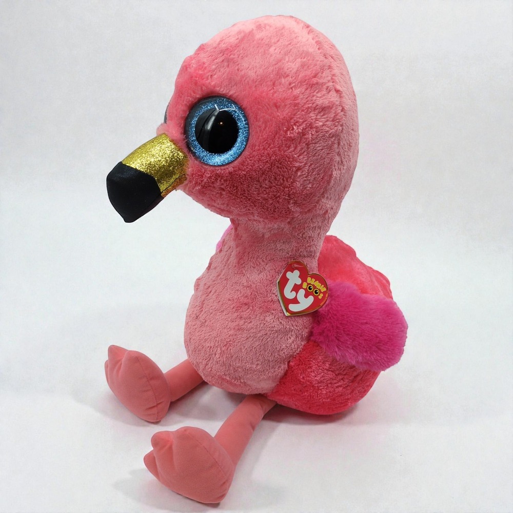 TY Beanie Boos Gilda Flamingo 17" Plush Pink w/ Tag Large Toy Glitter Beak Giant